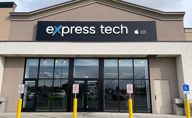 store front of express tech orem