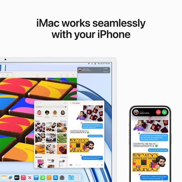 iMac works seamslessly with your iphone