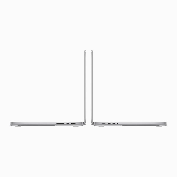 side view of two macbook pro 16 inch silver