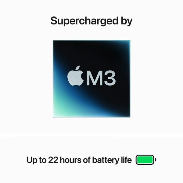 Supercharged by M3. Up to 22 hours of battery life