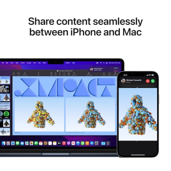 MacBook Air (M2 Chip) share content to iphone