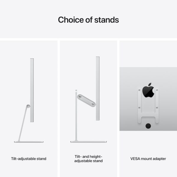 three different stands for your studio display