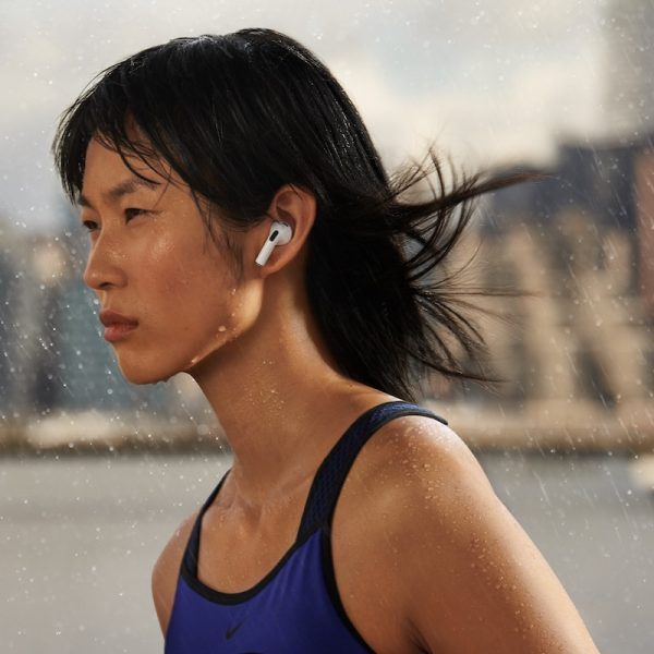 woman wearing 3rd generation airpods