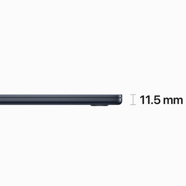 side view of macbook air 15-inch midnight