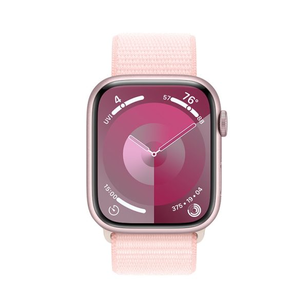 front view of light pink Apple Watch Series 9