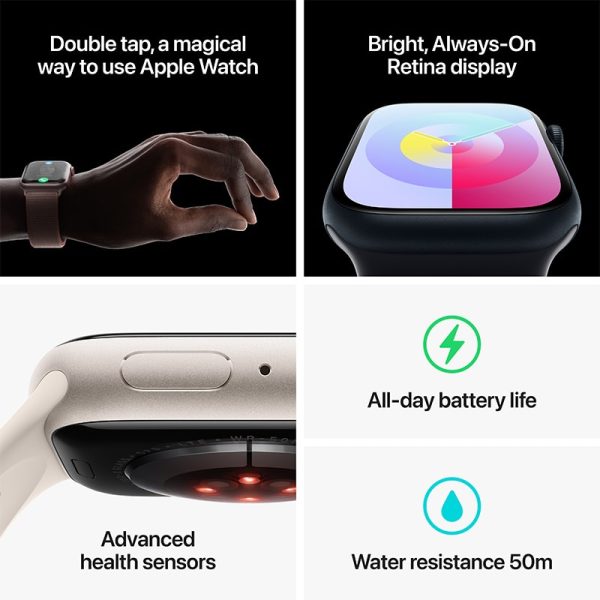 collage of Apple Watch Series 9 facts